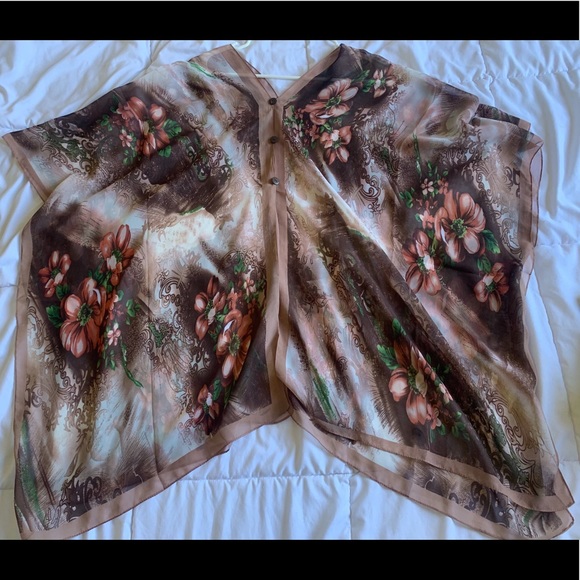 Floral poncho
